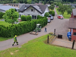 Übung Brand landwirtschaftliches Anwesen Ziegelhuette